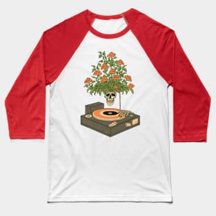 Floral Record Player Baseball T-Shirt